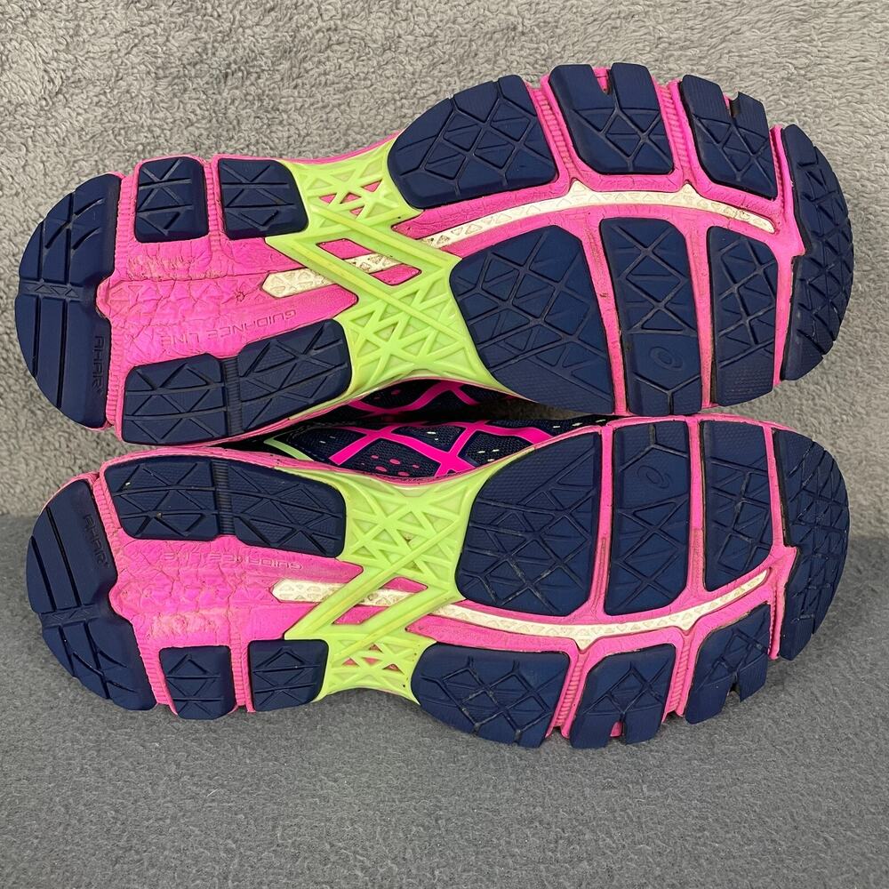 Asics Gel-Kayano 22 Sneaker Women US 6.5 Navy Pink Lace-Up Running Shoes T597N - Picture 11 of 14